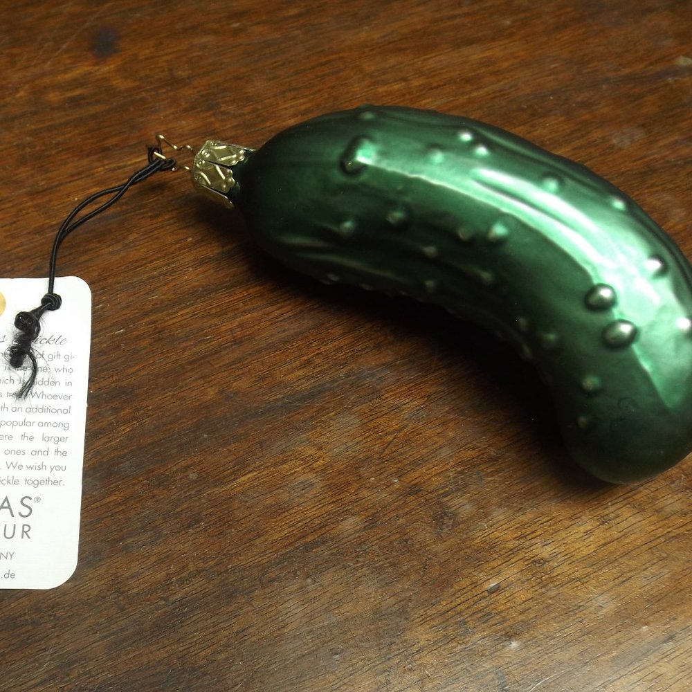 Christmas ornament The Christmas Pickle with tag